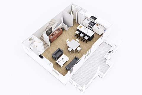 Floor plan for 2 beds, 2 baths, 1410 sqft